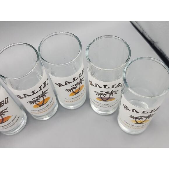 Malibu Rum 2oz Shot Glasses Lot of 10 Coconut Mango Pineapple Passion Fruit Etc. - Picture 8 of 10